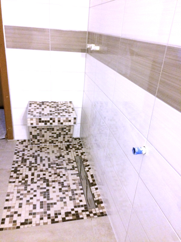 Duschbereich mit Mosaik